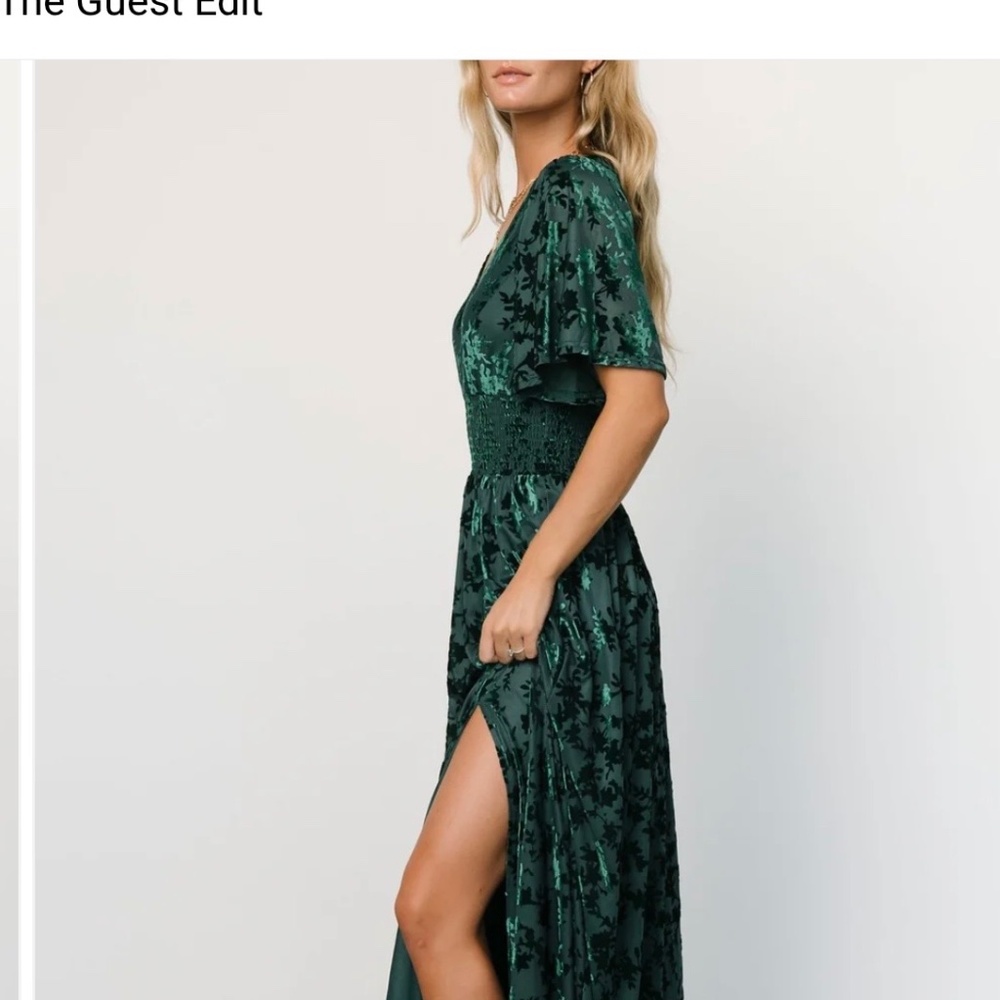 Baltic Born Veronica Velvet Maxi Dress - Green - large - Picture 3 of 6